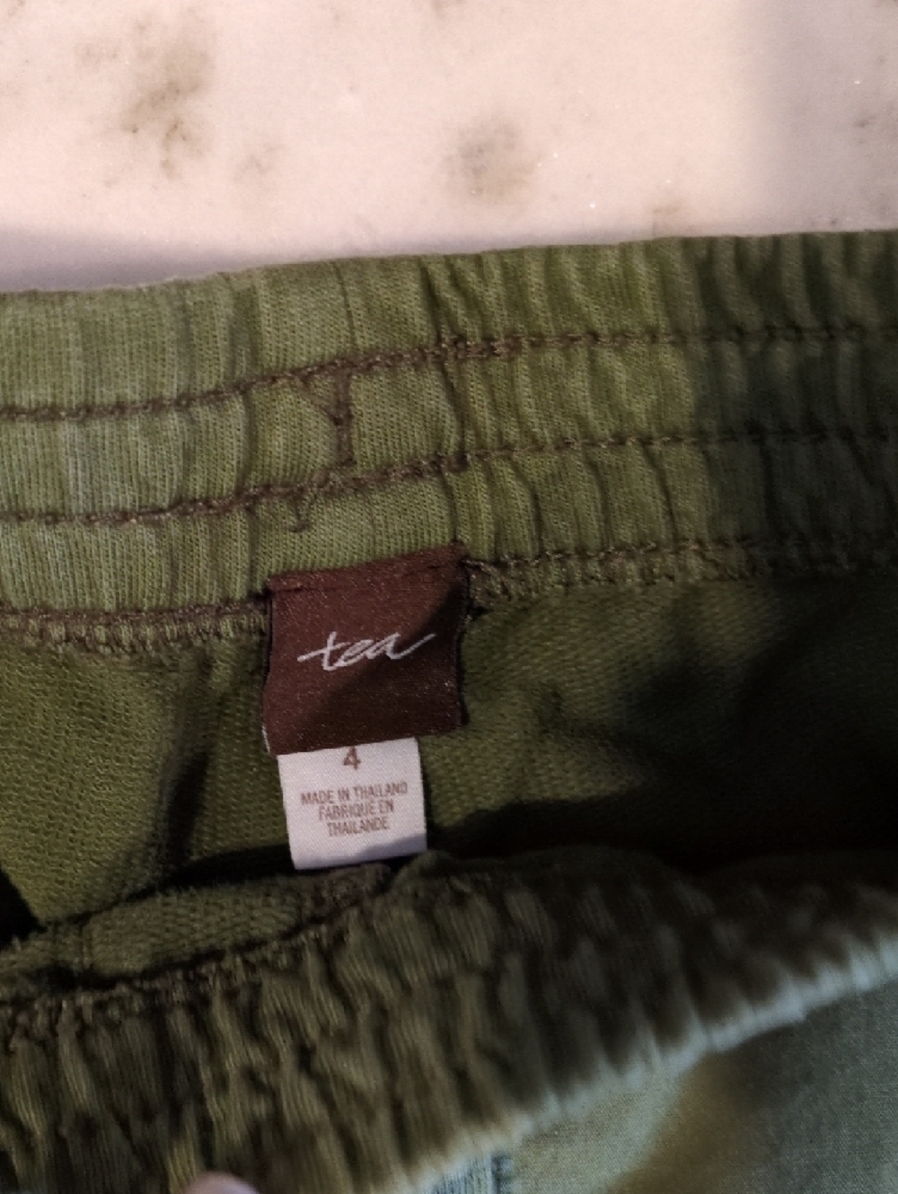 Tea Collection Boys Shorts Bundle Size 4 EUC Pull-On Summer Olive Navy & Gray - Picture 6 of 10